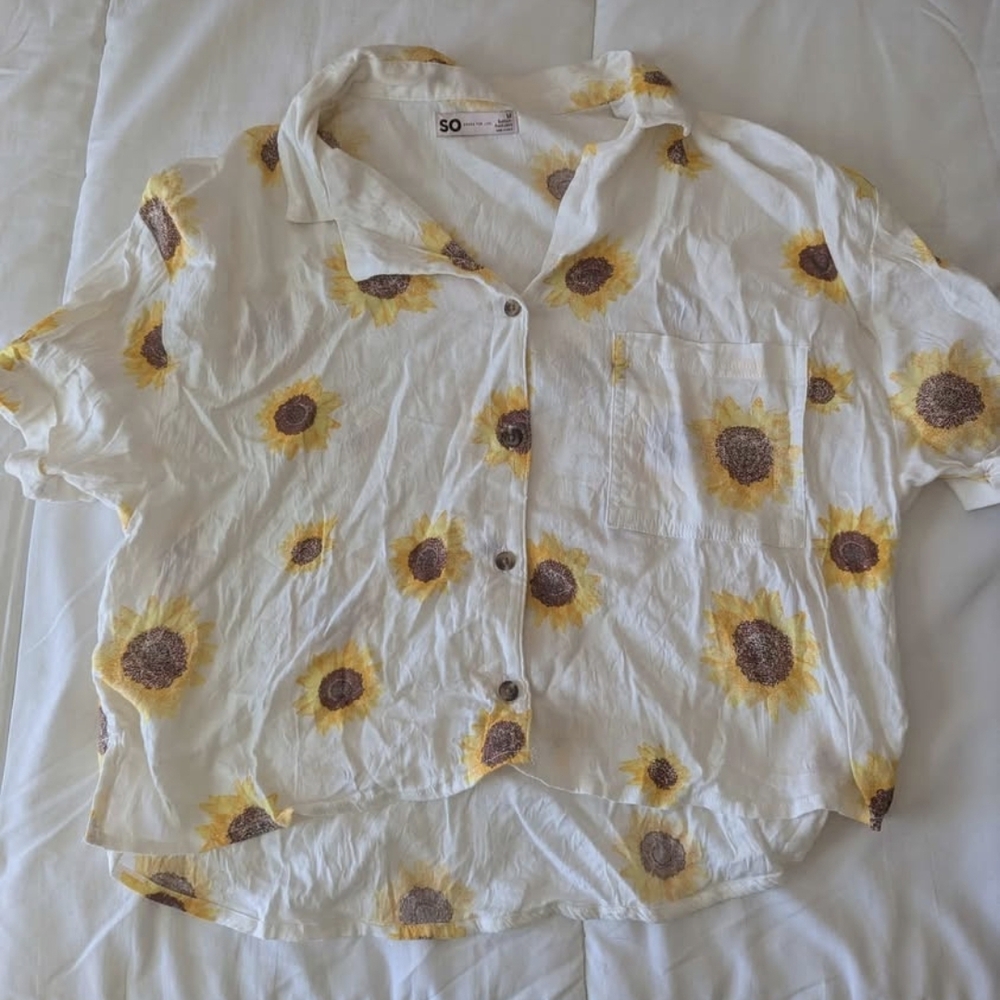 SO Sunflower Patterned Shirt